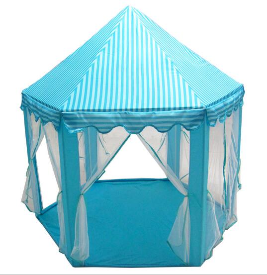 Girls Hexagon Princess Castle Play Tent Playhouse Toy Portable Foldable Kids Game House