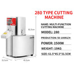 110V Commercial Food Processor 1350RPM/600W  Electric Food Cutter Stainless Steel Food Processor Perfect for Vegetables Fruits Grains Peanut Ginger Garlic