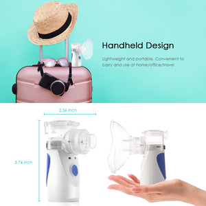 Portable Handheld Nebulizer Machine Mesh Steam Inhaler for Kids, Adults