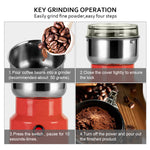 Electric Coffee Grinder Smash Machine Pepper Grinder Mill Machine,150W, 2200 r / min