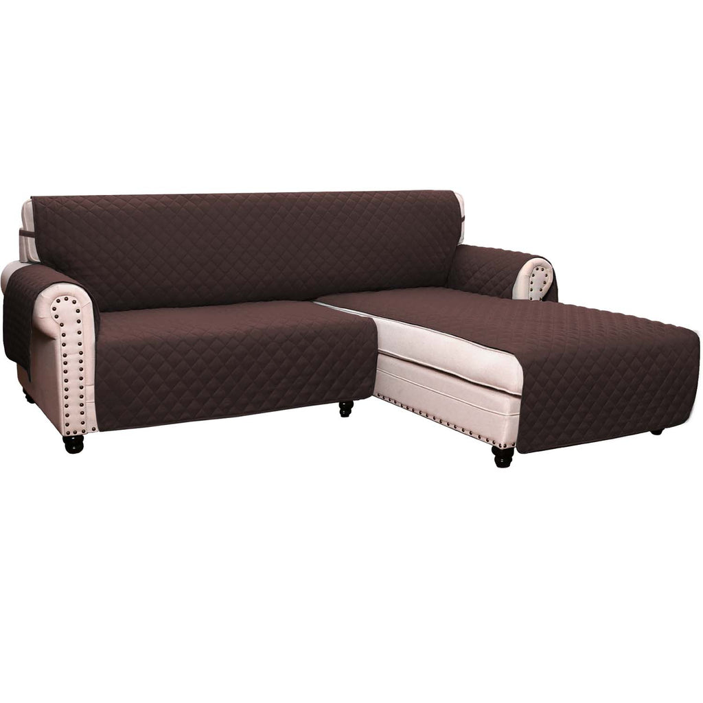L Shape Sofa Cover Easy-Going Sofa Slipcover Chaise Lounge Cover Reversible Waterproof Furniture Protector Cover for Pets Kids