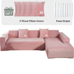 Corner sofa cover L-shaped sofa cover with armrests, Elastic sofa cover, sofa cover with armrests
