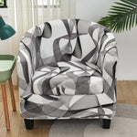 Stretch Couch Slipcover Printed Club Chair Slipcover Geometric Pattern Tub Chair Slipcover Bucket Chair Full Slipcovers