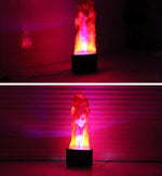 LED Simulated Flame Effect LED 3D Silk Fake Fire Lamp for Christmas Party Festival Night Clubs Atmosphere (Black)