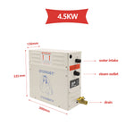 4.5KW Sauna Machine Steamer Spa Generator Sweat Room Equipment Steam Generator