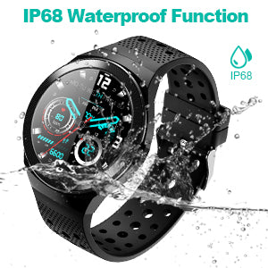 Sports Watch with Heart Rate Monitoring Waterproof 10 Sport Modes Store Data for Unlimited Time Support Google Fit