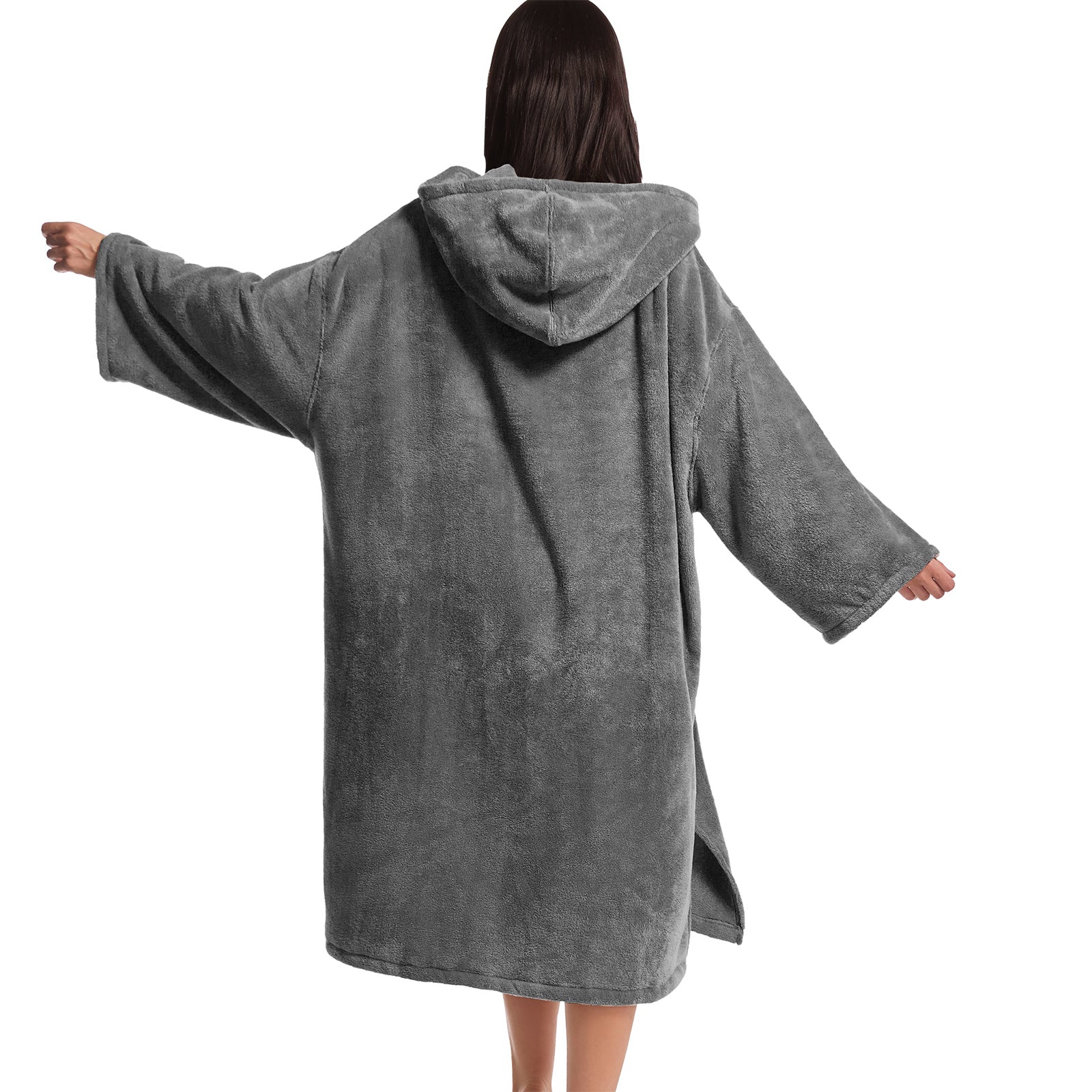 Quick-drying change bathrobe, long sleeve adult bathrobe, soft coral fleece bathrobe