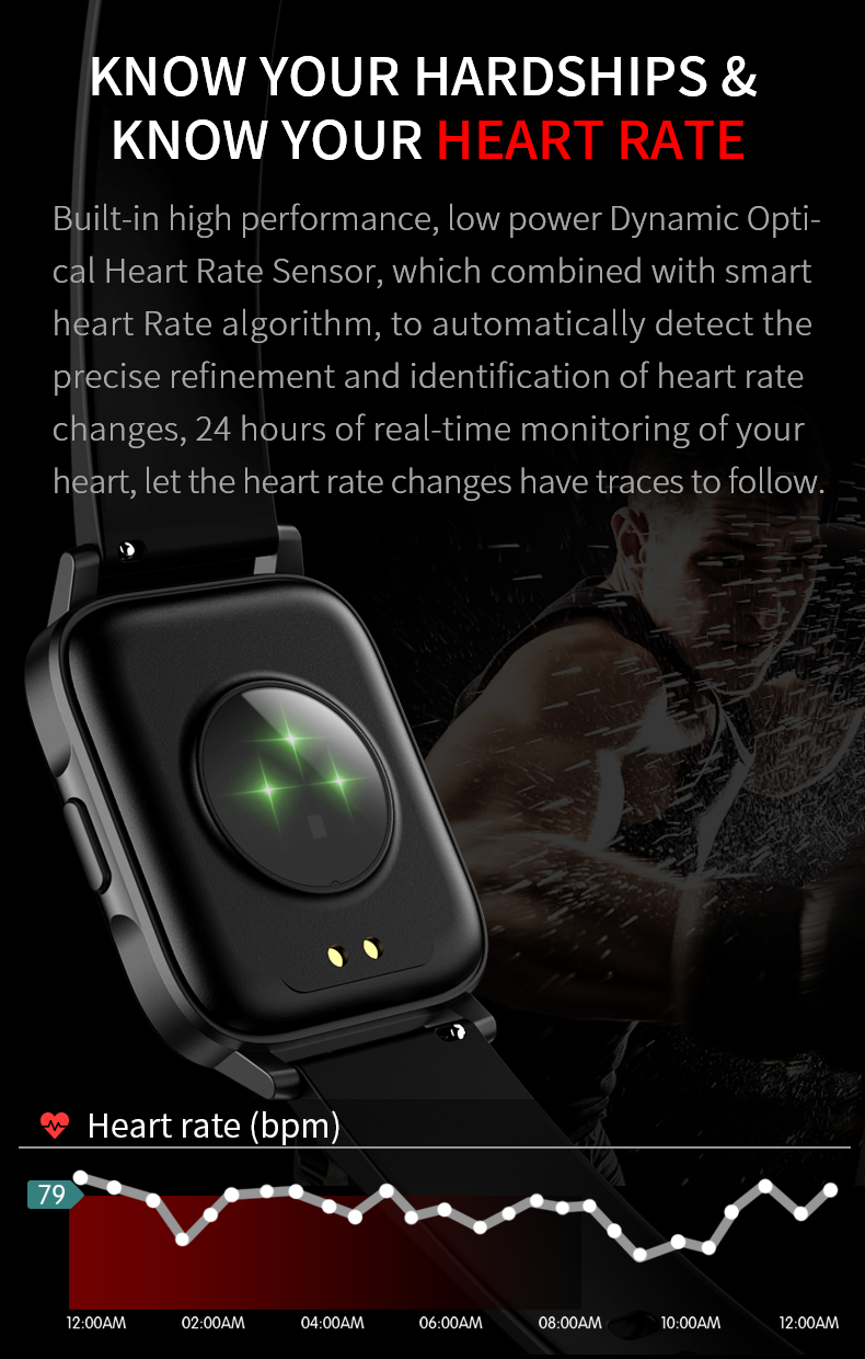 Smart Watch Fitness Tracker for Heart Rate Monitor Sleep Quality with 15-45 Days Battery Life 10 sports modes