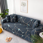 Printed Couch Cover Three Seater Sofa Cover - Floral Pattern Sofa Cover Three Pillow Shams Washable Furniture Protector