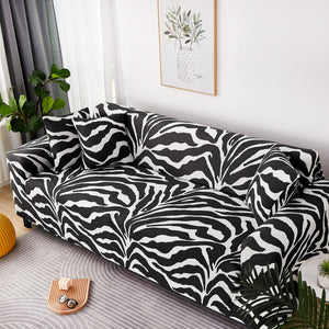 Printed Couch Cover Three Seater Sofa Cover - Floral Pattern Sofa Cover Three Pillow Shams Washable Furniture Protector