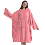 Quick-drying change bathrobe, long sleeve adult bathrobe, soft coral fleece bathrobe