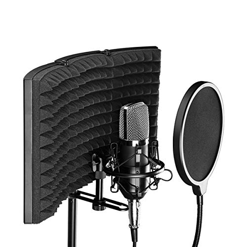 Professional Microphone Isolation Shield for Any Condenser Microphone Recording Equipment Studio