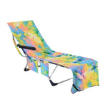 New 2 in 1 Beach Lounge Chair Cover Towel Microfiber Sun Lounger Cover + Storage Bag