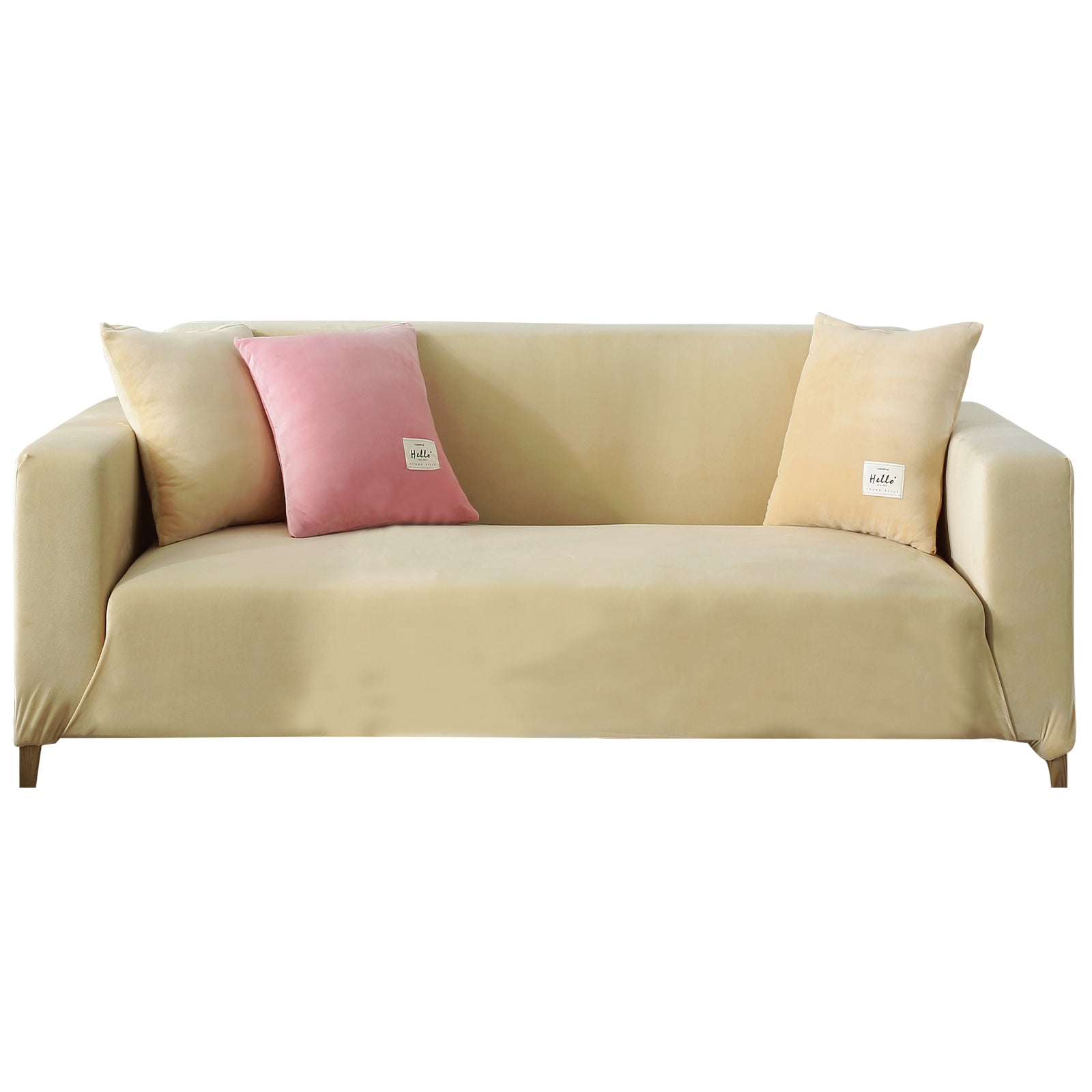 Velvet Sofa Slipcover for 1 2 3 4 Seat,Stretch Sofa Cover Loveseat Chair Slipcover Soft Non-Slip Furniture Protector for Kids Pets
