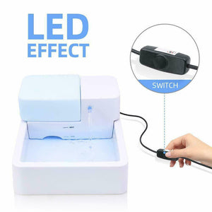 1.8L LED + UV Sterilization Automatic Pet Water Fountain 12V Pet Water Dispenser Drinking Filter Bowl for Dogs Cats