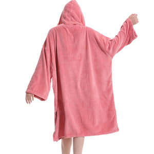 Quick-drying change bathrobe, long sleeve adult bathrobe, soft coral fleece bathrobe