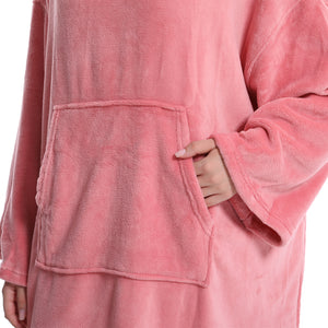 Quick-drying change bathrobe, long sleeve adult bathrobe, soft coral fleece bathrobe