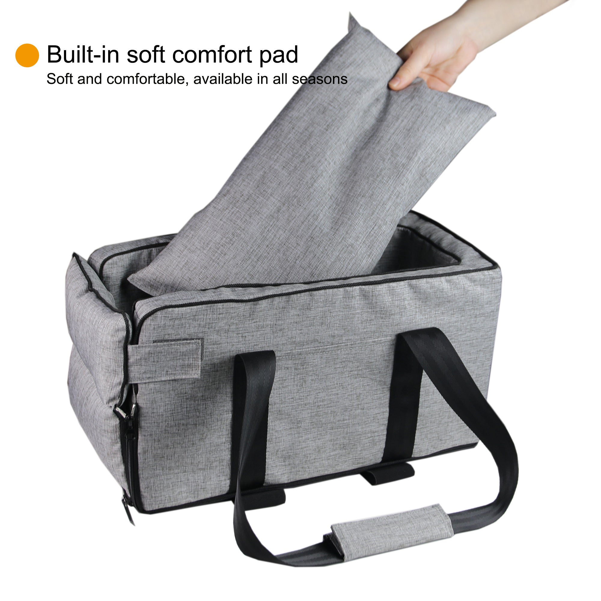 Dog Console Car Seat Pet Dog Car Seat on Console Armrest Dog Cat Booster Seat on Car Armrest Travel Bag for Small Dogs Cat