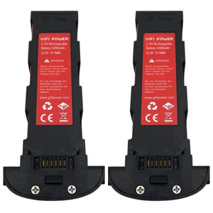 2 PACK 11.4V 4200mah Lipo Battery for Hubsan H117S Zino Brushless Four-axis Aircraft Drone