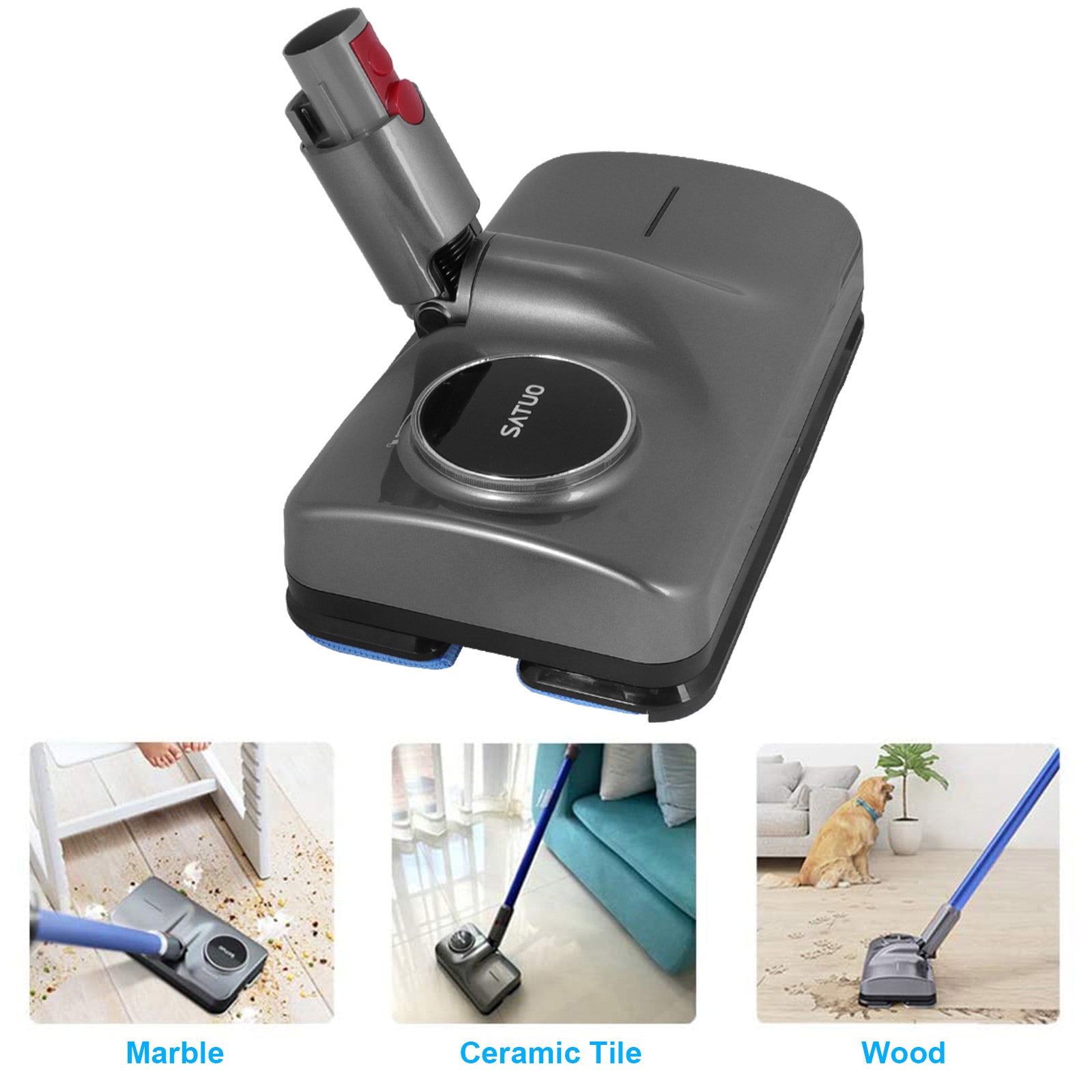 Electric Vibrating Mop Head Attachment for Dyson V7 V8 V10 V11 Handheld Cordless Vacuum Cleaner