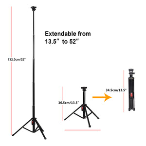 3 Colors LED Ring Light with Tripod Stand Phone Holder Remote Control Adjustable Height Multi USB Charging Cable