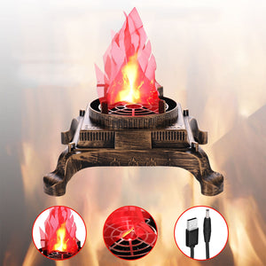 3D Artificial Fake Fire Flames- 110V LED Effect Light Electric, Fake Flame Light, 3D Flickering Fire Flame Electronic Flame Night Light