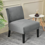 Armless Accent Chair Cover Stretch Armless Slipper Chair Slipcover Soft Furniture Protector for Living Room Hotel