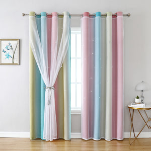 Star Curtain Star Blackout Curtain Bedroom Living Room Blackout Curtains Colorful