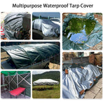 Waterproof tarpaulin PE protective tarpaulin with eyelets anti-UV tear-resistant truck tarpaulin multi-purpose cover for garden furniture pool trampoline car