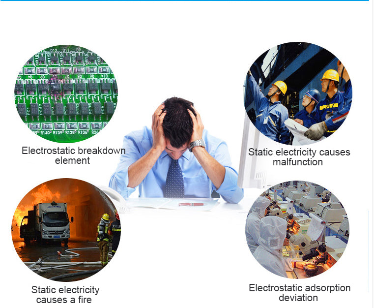 Ionizing Air Blower Static Eliminator Fan Antistatic Ionizer Industrial Overhead Bracket 2/3/4/5 Fans