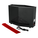 LED Simulated Flame Effect LED 3D Silk Fake Fire Lamp for Christmas Party Festival Night Clubs Atmosphere (Black)