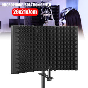 Professional Microphone Isolation Shield for Any Condenser Microphone Recording Equipment Studio