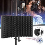 Microphone Isolation Shield, Pop Filter, Foldable Adjustable Durable Studio Recording Microphone Isolator Panel