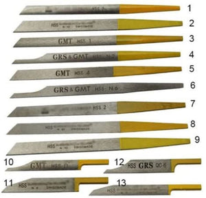 13Pcs Jewelry Engraving Cutting Bits Wood Carving Cutting Tool for Pneumatic Impact Engraving Machine Tool