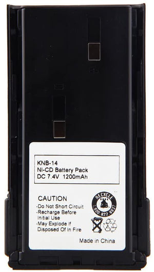 2 Pack 7.4V 1200mAh Ni-CD Battery for Kenwood KNB-15A KNB-15H KNB-20N TK-260 TK-3107