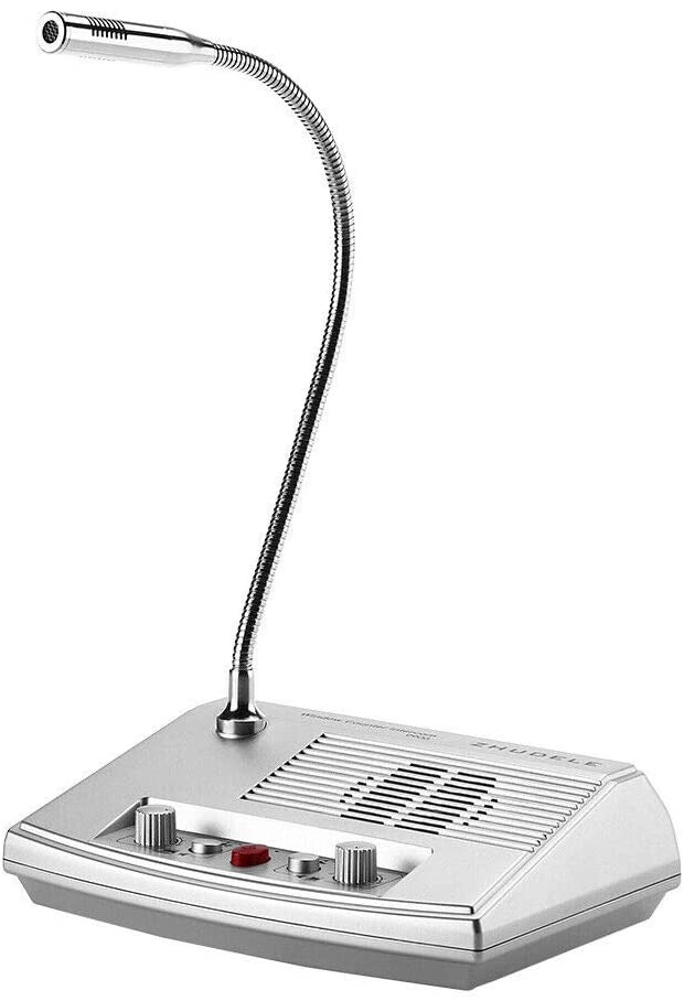 ZDL-9906 Dual-Way Audio Window Speaker Intercom System Wireless Glass Window Microphone for Business