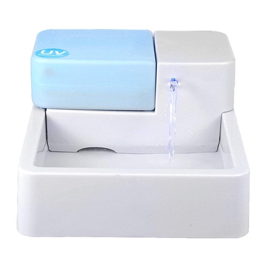 1.8L LED + UV Sterilization Automatic Pet Water Fountain 12V Pet Water Dispenser Drinking Filter Bowl for Dogs Cats
