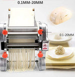 550W Electric Pasta Maker Stainless Steel Noodles Roller Machine (Noodle Width 22CM,Knife Length 180cm,Noodle Width 2mm / 6mm)