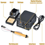 60W Pyography Wood Burning Tool Kit with 20pcs Pyrography Wire Tips for Wood Leather and Gourd