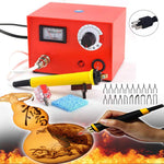 110V 60W Laser Wood Burning Pyrography Machine Adjustable Wood Burner Set Tool