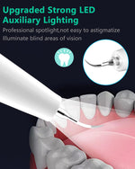 Teeth Cleaning Kit with LED Light 3 Working Modes Waterproof Ultrasonic Tooth Cleaner for Fighting Tartar