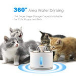 2.4L Automatic Electric Pet Water Fountain Dog Cat Water Dispenser / Filters