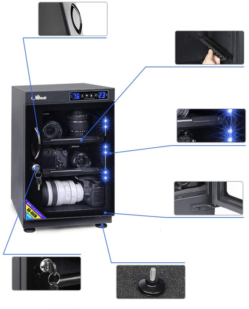 30L Electronic Dehumidifier Dry Cabinet For Camera And Lens Large Photographic Equipment Storage Box