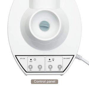 2 In 1 Facial Steamer with 5 Magnifying Glass Nano Ionic Ozone Steaming face Instrument Water Replenishment Equipment