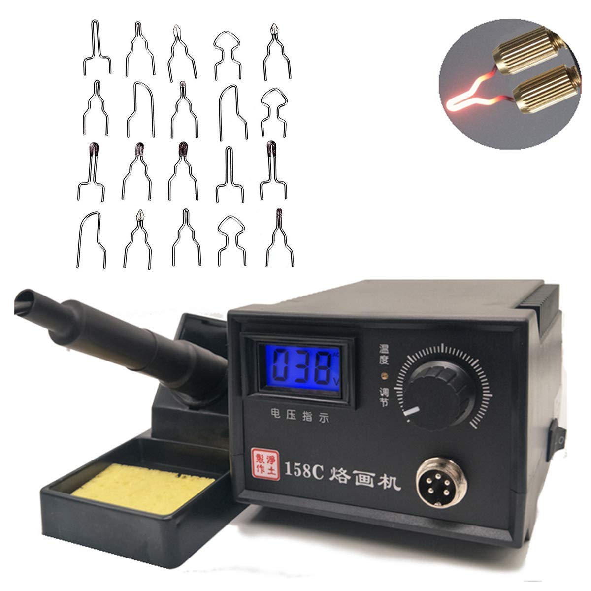 Wood Burning Kit with 20 Point Tips Digital Display Wood Burning Kit Professional Pyrograph Pen