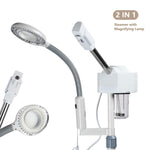 2 In 1 Facial Steamer with 5 Magnifying Glass Nano Ionic Ozone Steaming face Instrument Water Replenishment Equipment