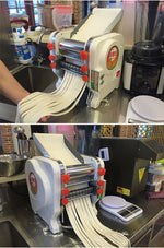 220V 750W Electric Noodle Making Pasta Maker Dough Roller Noodle Cutting Machine for Home Commercial Use