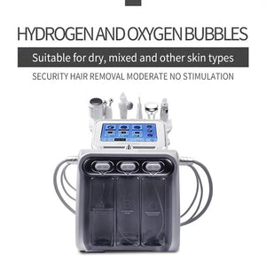 Hydrogen Oxygen Facial Beauty Machine 6 in 1 Hydro Dermabrasion Machine for Deep Cleaning