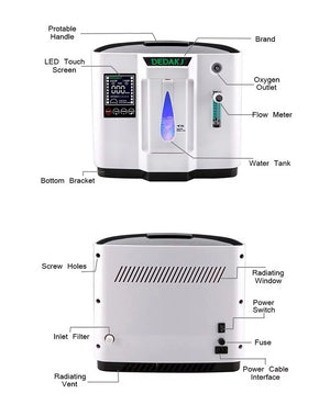 DEDAKJ DDT-1A Oxygen Concentrator Oxygen Generator for Home Use 110V