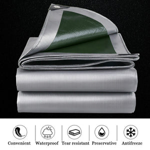 Waterproof tarpaulin PE protective tarpaulin with eyelets anti-UV tear-resistant truck tarpaulin multi-purpose cover for garden furniture pool trampoline car